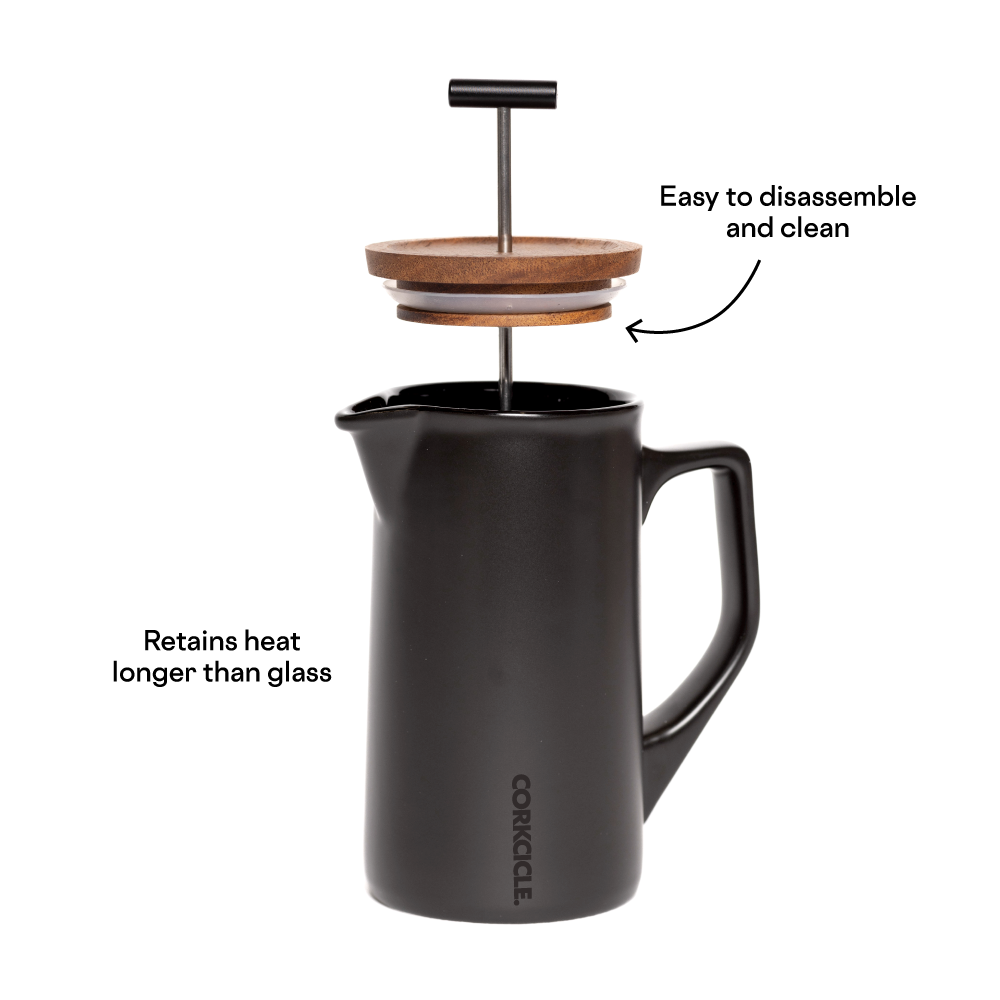Ceramic French Press - Outdoor Clean Style