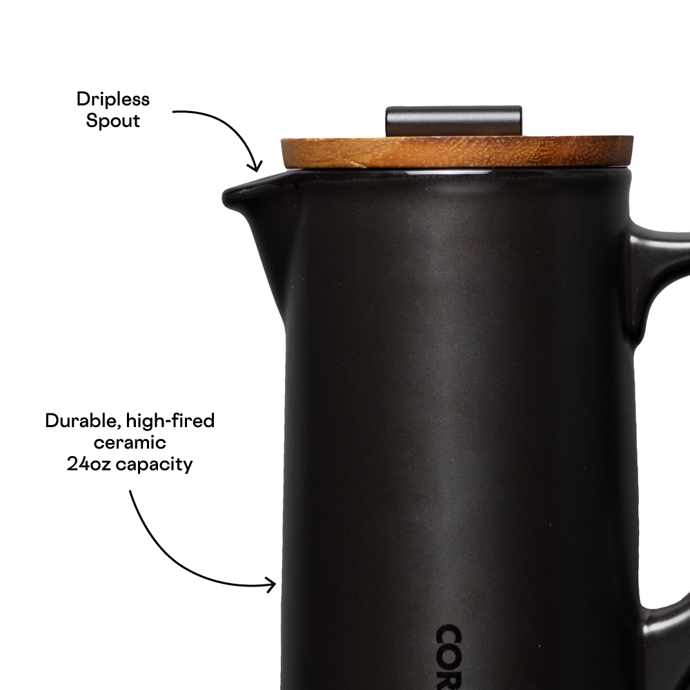 Ceramic French Press - Outdoor Clean Style